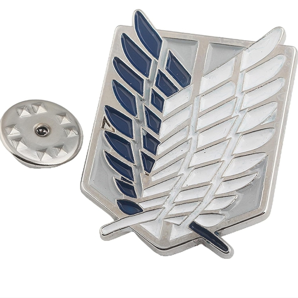 Silver & Navy Enamel Scout Regiment Pin Attack On Titan Anime